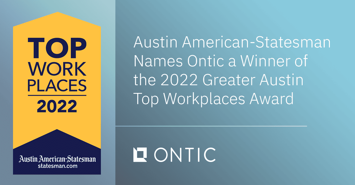 Austin AmericanStatesman Names Ontic Top Workplaces Award