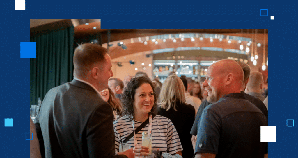 Security professionals meet up at a social event
