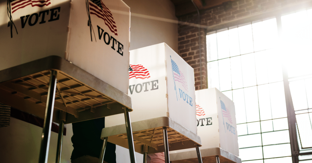 Image of voting booths