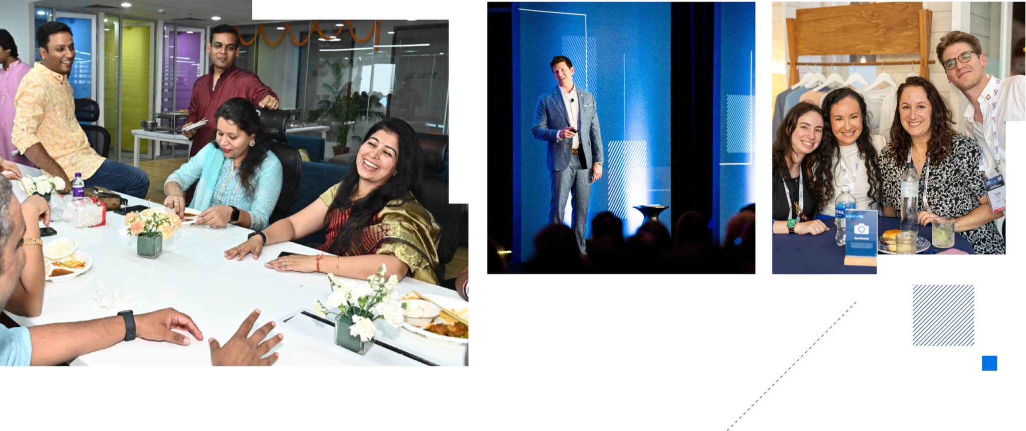 Photos of Ontic employees at various events.