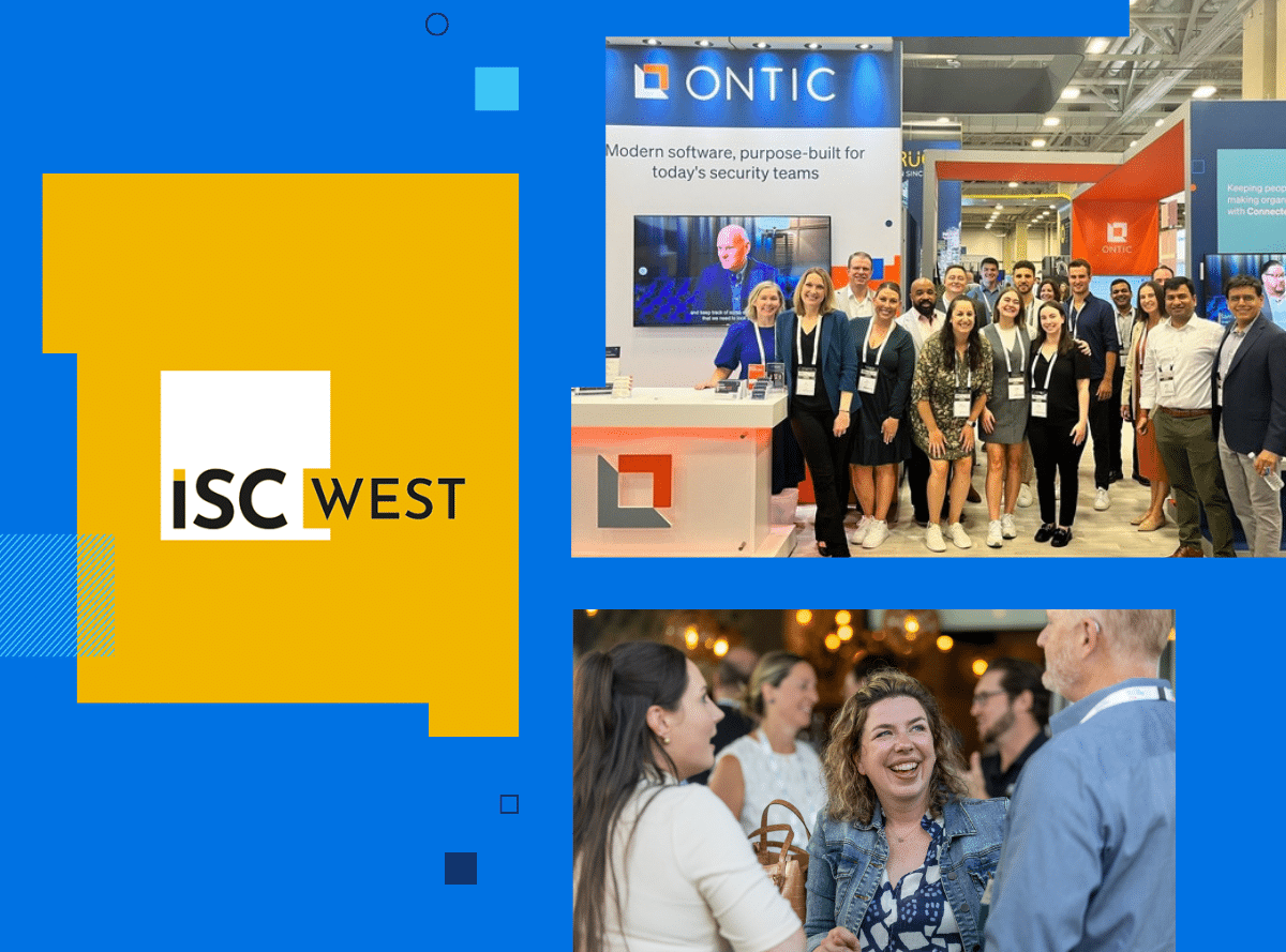 Photo montage of ISC West booth photos