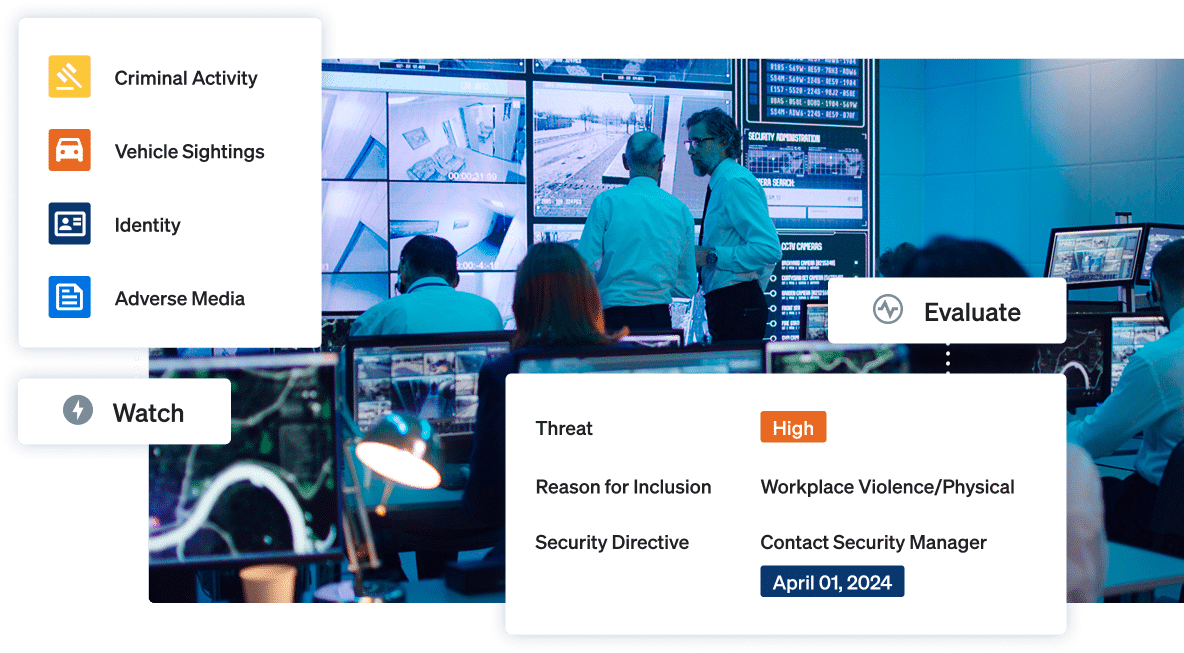 Graphic banner featuring a call to action encouraging users to learn more or get started with Ontic’s protective intelligence platform